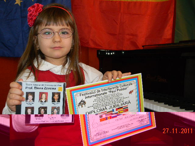 Anamaria a luat Premiul I la concursul de pian